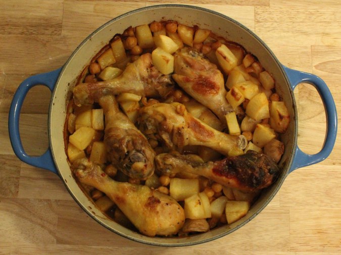 Marinated Chicken with Chickpeas and Potatoes